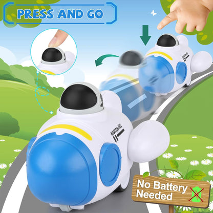 Toybharat Push N Go Ufo N AV Pack Of 3 |Multicolour | Travel Toys | Birthday Gift for Boy and Girl Baby