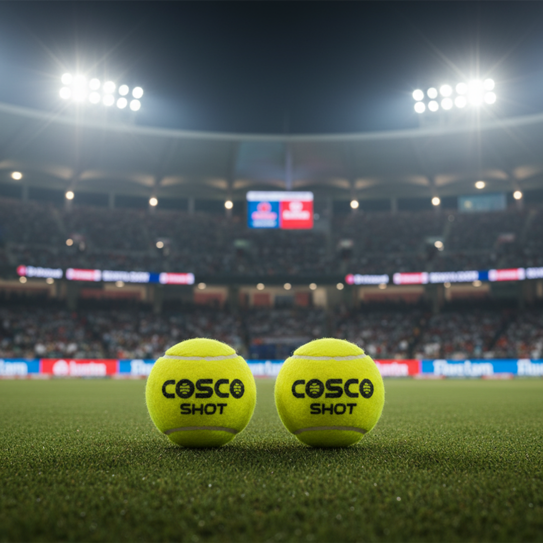 Toybharat Cosco Shot Cricket / Tennis Ball Set of 2 Pcs. | Green Color| Activity Toy | Birthday Gift for Boys and Girls | Game & Sports|