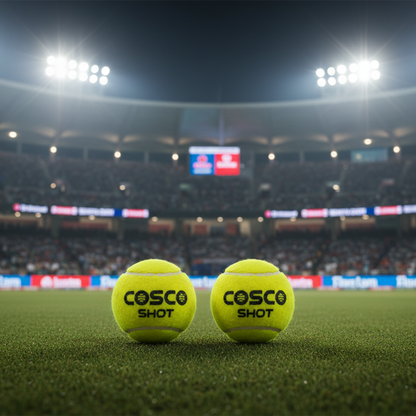 Toybharat Cosco Shot Cricket / Tennis Ball Set of 2 Pcs. | Green Color| Activity Toy | Birthday Gift for Boys and Girls | Game & Sports|