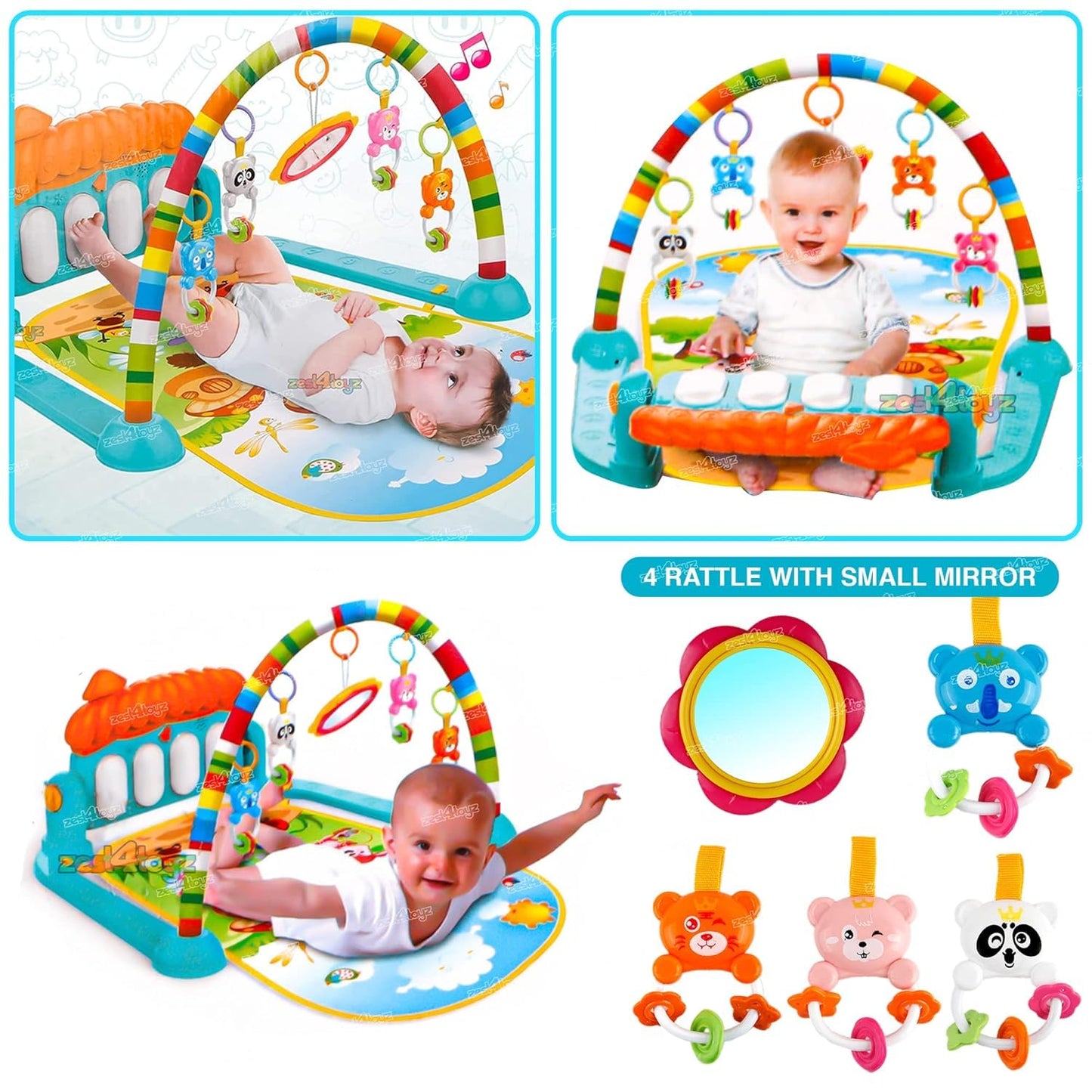 Toybharat Baby Fitness Track | Multicolour | Baby Fitness Track | Birthday Gift for Baby Boy and Girl Baby | Interactive Toys