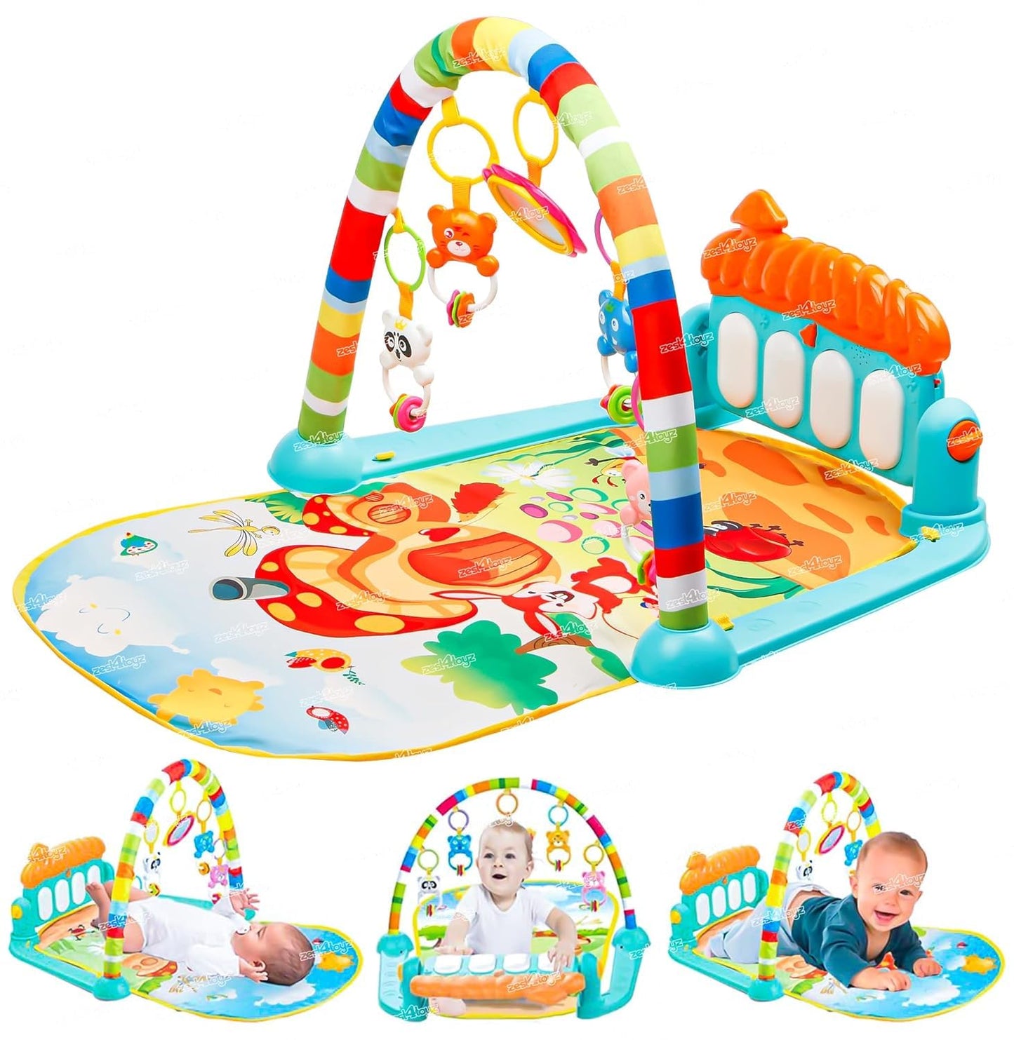 Toybharat Baby Fitness Track | Multicolour | Baby Fitness Track | Birthday Gift for Baby Boy and Girl Baby | Interactive Toys