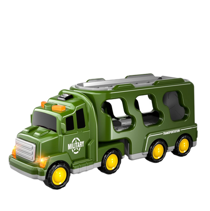 Toybharat Army Carrier Truck | Multicolor | Interactive Toys |Battery Operated Light And Sound Effect Truck for Kids Gift