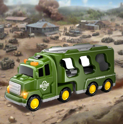 Toybharat Army Carrier Truck | Multicolor | Interactive Toys |Battery Operated Light And Sound Effect Truck for Kids Gift