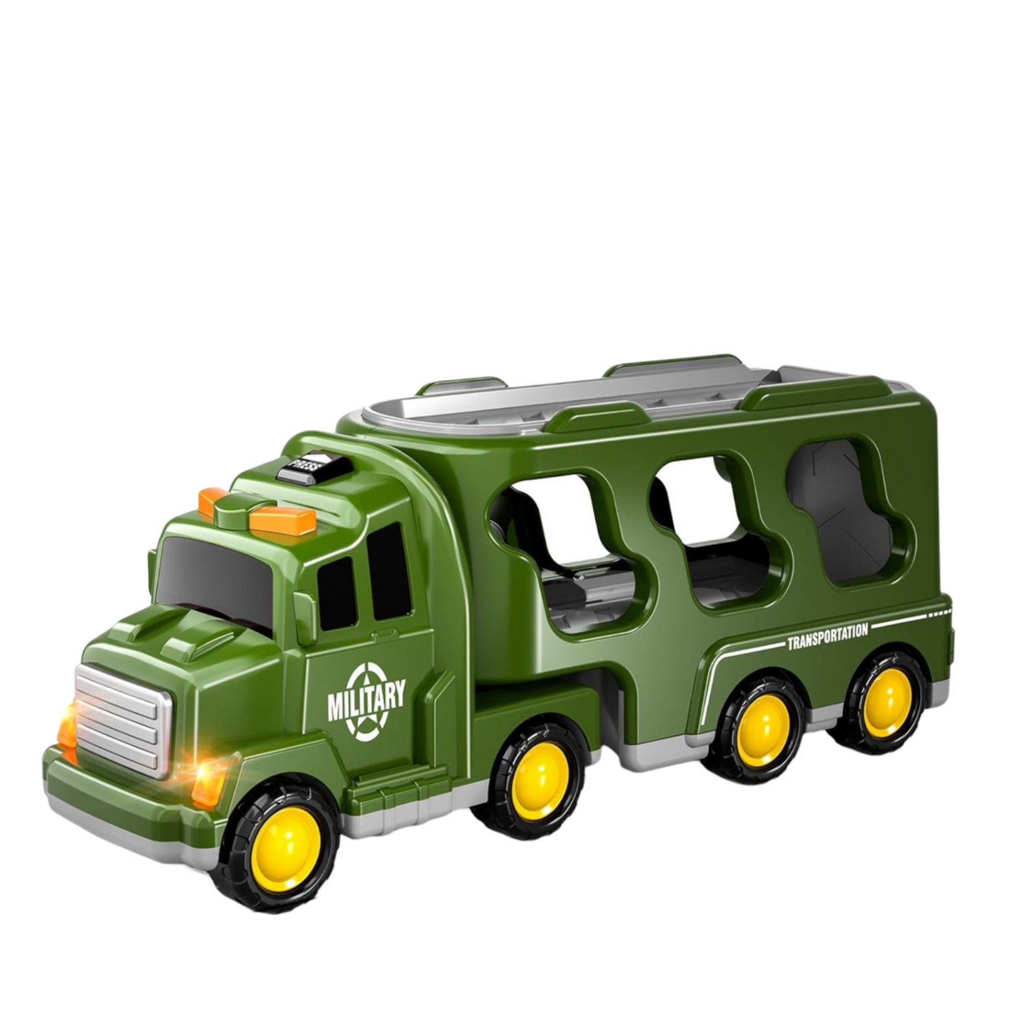 Toybharat Army Carrier Truck | Multicolor | Interactive Toys |Battery Operated Light And Sound Effect Truck for Kids Gift