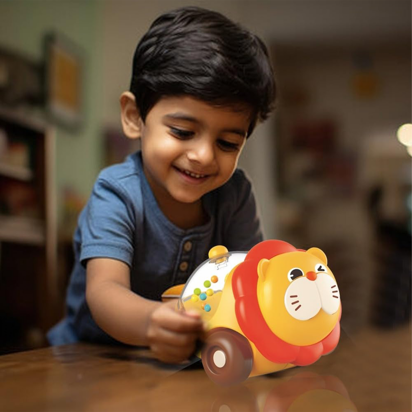 ToyBharat Pop Pop Lion Toys for Girls and Boys | Multicolour | Travel Toys | Birthday Gift for kids | Interactive Toys|