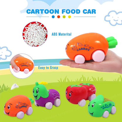 ToyBharat Vegetable Pullback Car 1 Pcs. |Multicolour | Travel Toys | Kids Gift |Intractive Toys