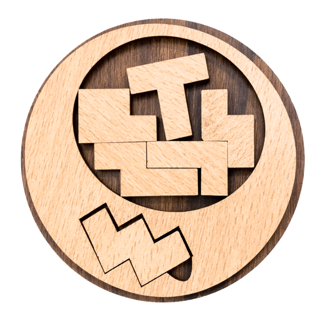 Toybharat Wooden W Shape Puzzle Game Board Game Puzzle Toy (Multicolour) for Adults Family Contemporary Manufacture And Unisex Kids (Colour May Differ)