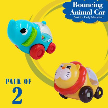 ToyBharat Pop Pop Elephant and Lion Set Of 2 | Multicolour | Travel Toys | Birthday Gift for kids | Interactive Toys| For Unisex Kids.