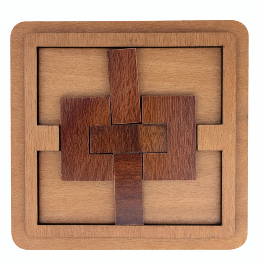 Toybharat Wooden Plus Puzzle (Multicolour) Geometry Game (Wooden) For Unisex Kids