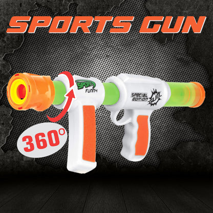 Toybharat Sports Ball Gun Toy | Multicolour | Gun Toys | Birthday Gift for Boy | Interactive Toys