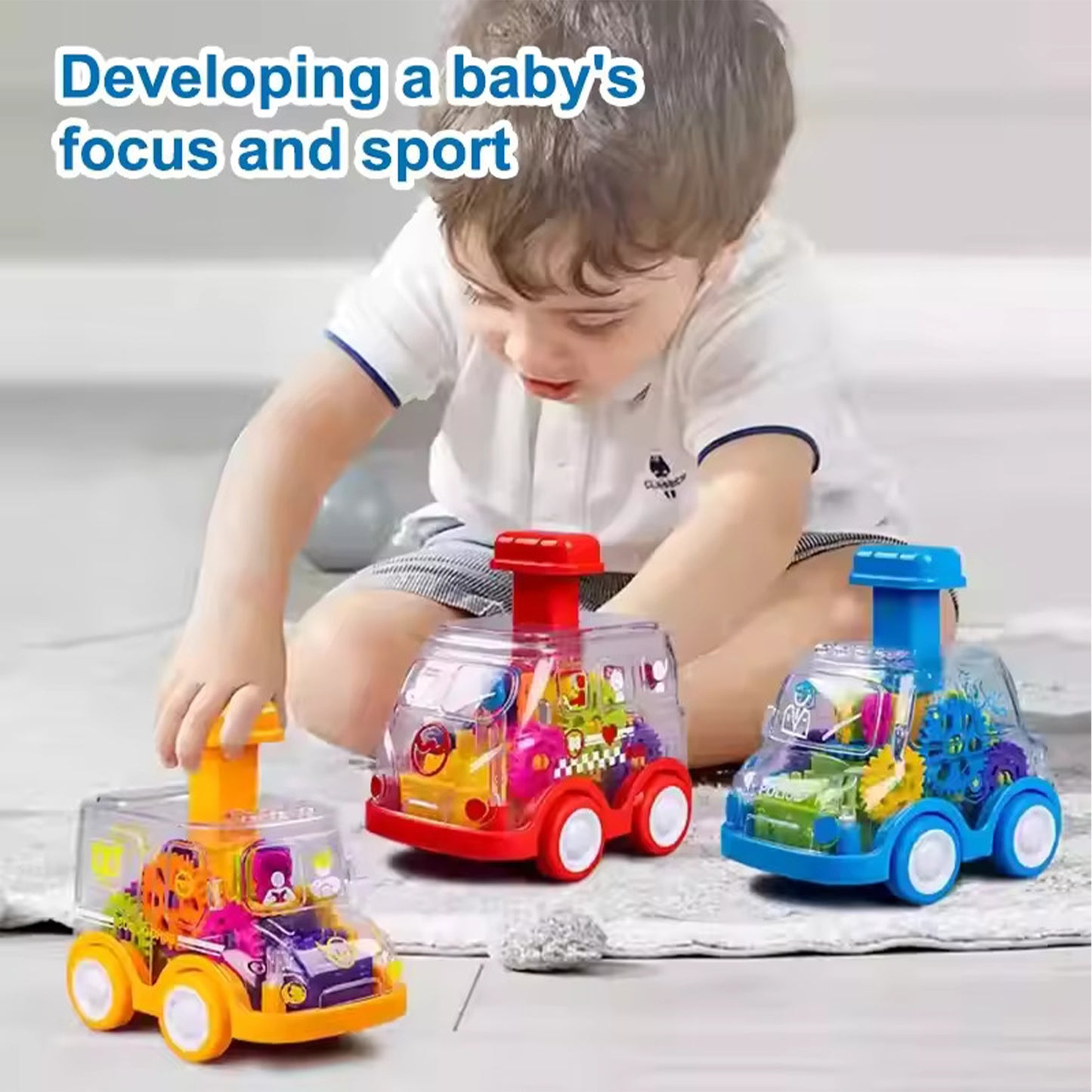 ToyBharat Press n Go Gear Bus Toys  for Kids 1 Pcs .Toys| Doll & Play Set |Set of 1|