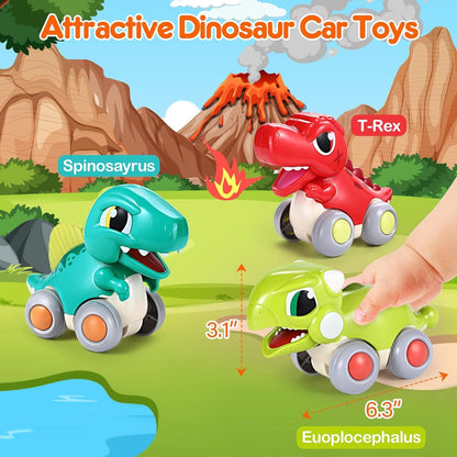 Toybharat Action Dinosaur Assorted Pack Of 4 | Multicolour | Interactive Toy | Kids Gift | Friction Toys