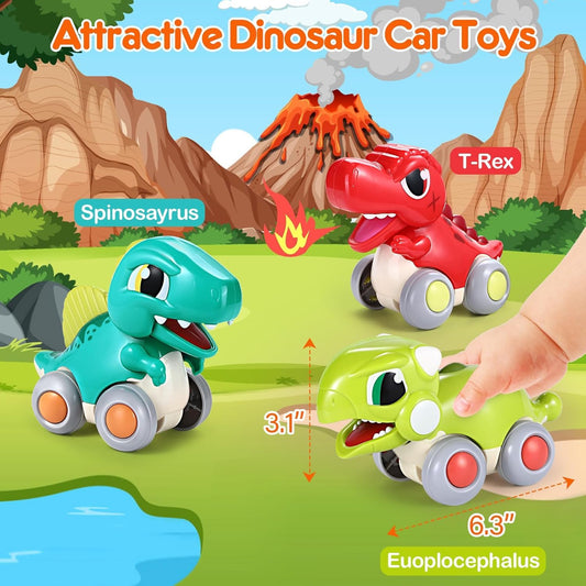 Toybharat Action Dinosaur Assorted Pack Of 4 | Multicolour | Interactive Toy | Kids Gift | Friction Toys
