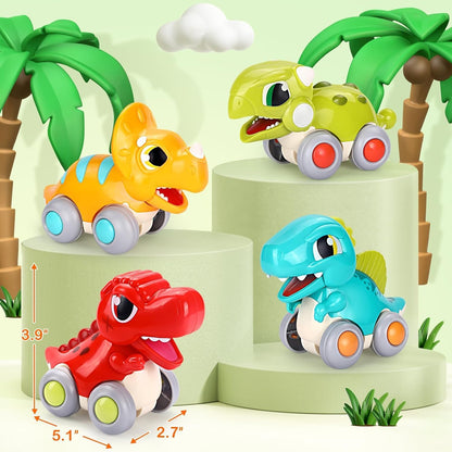 Toybharat Action Dinosaur Assorted Pack Of 4 | Multicolour | Interactive Toy | Kids Gift | Friction Toys