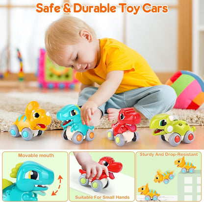 Toybharat Action Dinosaur Assorted Pack Of 4 | Multicolour | Interactive Toy | Kids Gift | Friction Toys