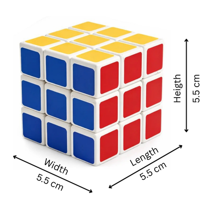 Toybharat Rubik's Cube Game Puzzle Toy (Multicolour) for Kids, Brainstorming Cube for Kids Above 6 Years, (Colour May Differ). Pack Of 2 .