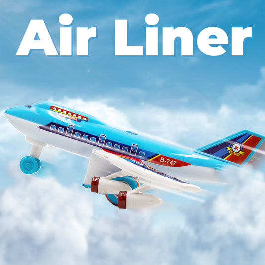Toybharat Unisex Kids For Air Liner Plane |Multicolour |Friction Power Toys | Baby Gift