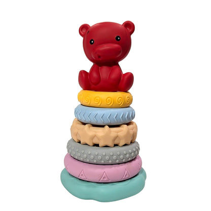 ToyBharat Ring-A-Roos is a soft, colourful stacker toy with a lion top, designed for babies and toddlers. BPA-free and chewable, it supports sensory learning, hand-eye coordination, and safe teething fun.