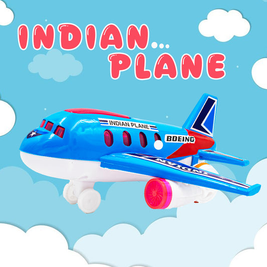 Toybharat Indian Plane |Multicolour |Friction Power Toys | Birthday Gift for Boy and Girl Baby