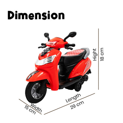 Toybharat Model Scooty |Multicolour |Friction Power Toys| Birthday Gift for Boy and Girl Baby