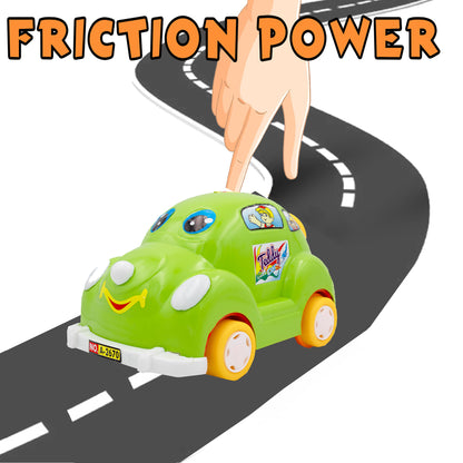 ToyBharat Teddy Car Friction Toy in Multicolour with Realistic Design is the perfect Travel Toy and Birthday Gift for Kids aged 1-6 Years. Safe, Non-Toxic, Battery-Free, ideal for Indoor and Outdoor Play fun.