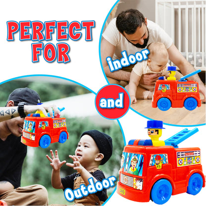 ToyBharat Push N Go Fire Brigade toy features a realistic design and vibrant multicolour finish. Perfect for kids aged 1-6 years, it's safe, non-toxic, and ideal for indoor and outdoor push-and-go play fun.