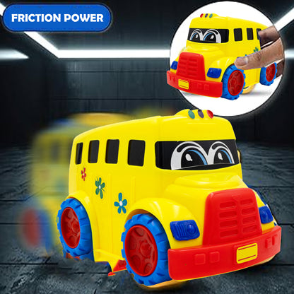 Toybharat School Bus | Multicolour |Friction Power Toys| Birthday Gift for Boy and Girl Baby