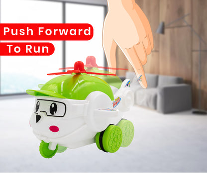 Toybharat Cartoon Helicopter |Multicolour |Friction Power Toys| Toy Gift