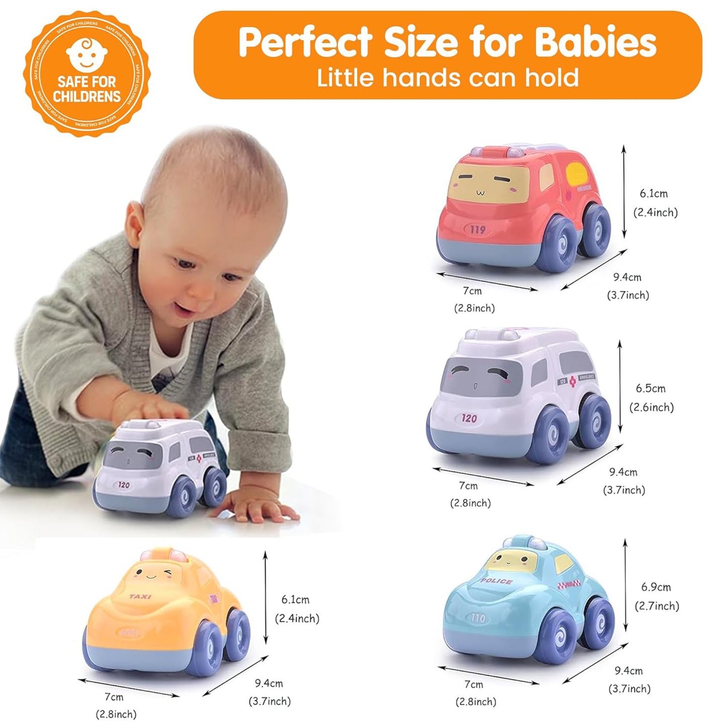 ToyBharat Light & Musical Pullback Car Toy Set includes 4 friction-powered push-and-go vehicles with fun cartoon designs, 3D lights, and music. Safe for toddlers aged 1+, it’s the perfect early learning gift.