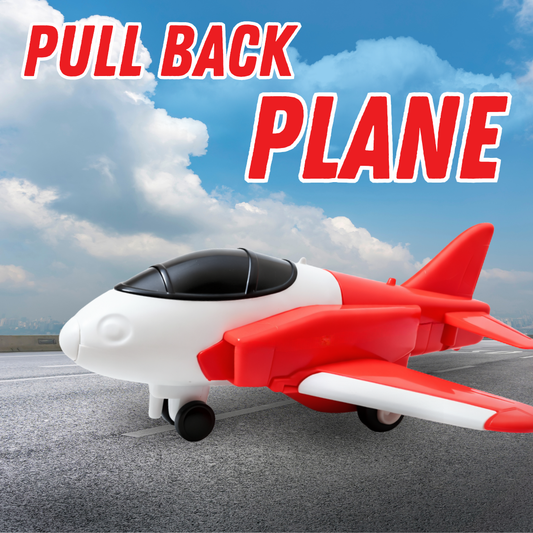 Toybharat Pull Back Plane | Friction Powered Aeroplane | Unbreakable  | Plastic Pull Back Toy for Kids | Airplane Toy for Boys and Girls (Multicolours)