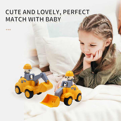 Toybharat Construction Truck Set Of 1 Pcs. |Multicolour | Push N Go Toys | Birthday Gift for Boy and Girl Baby