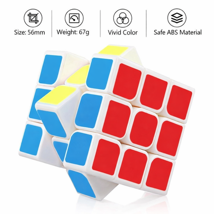 Toybharat Rubik's Cube Game Puzzle Toy (Multicolour) for Kids, Brainstorming Cube for Kids Above 6 Years, (Colour May Differ). Pack Of 2 .