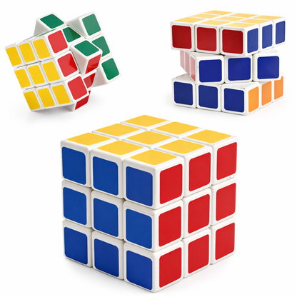 Toybharat Rubik's Cube Game Puzzle Toy (Multicolour) for Kids, Brainstorming Cube for Kids Above 6 Years, (Colour May Differ). Pack Of 2 .