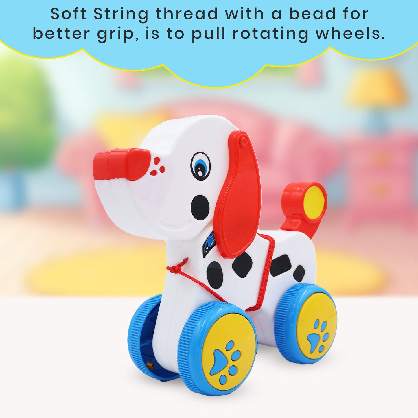 Toybharat Choco Dog |Multicolour | Travel Toys | Toy Gift |Pull Along Toy