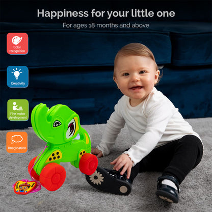 Toybharat Dancing Appu | Multicolour pull-along toy that dances and entertains kids. Fun travel toy perfect for playful learning and movement.