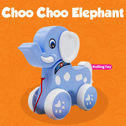 Toybharat Unisex Kids For Choo Choo Elephant |Multicolour | Travel Toys | Pull Along Toy