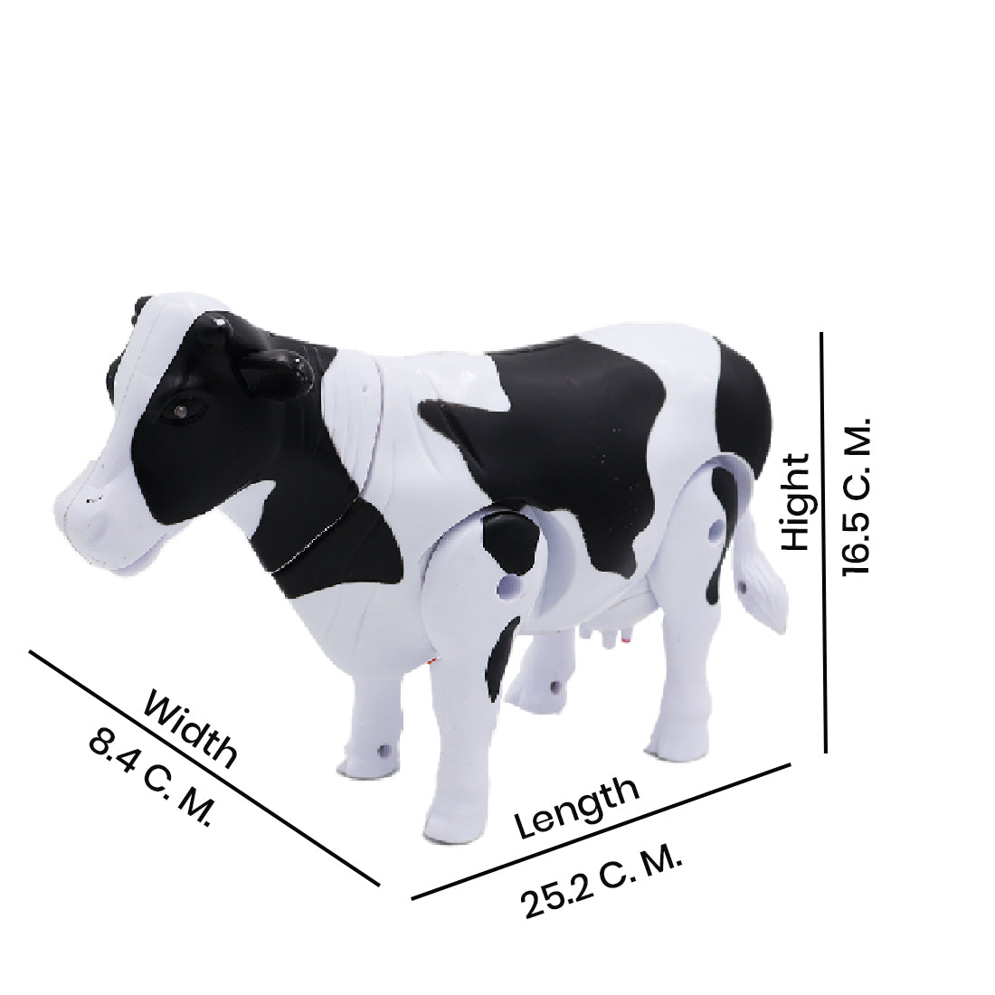 ToyBharat Light N Sound Walking Cow| Electronics Toy| Musical & Light Toy | Multicolour | Birthday Gift for kids |