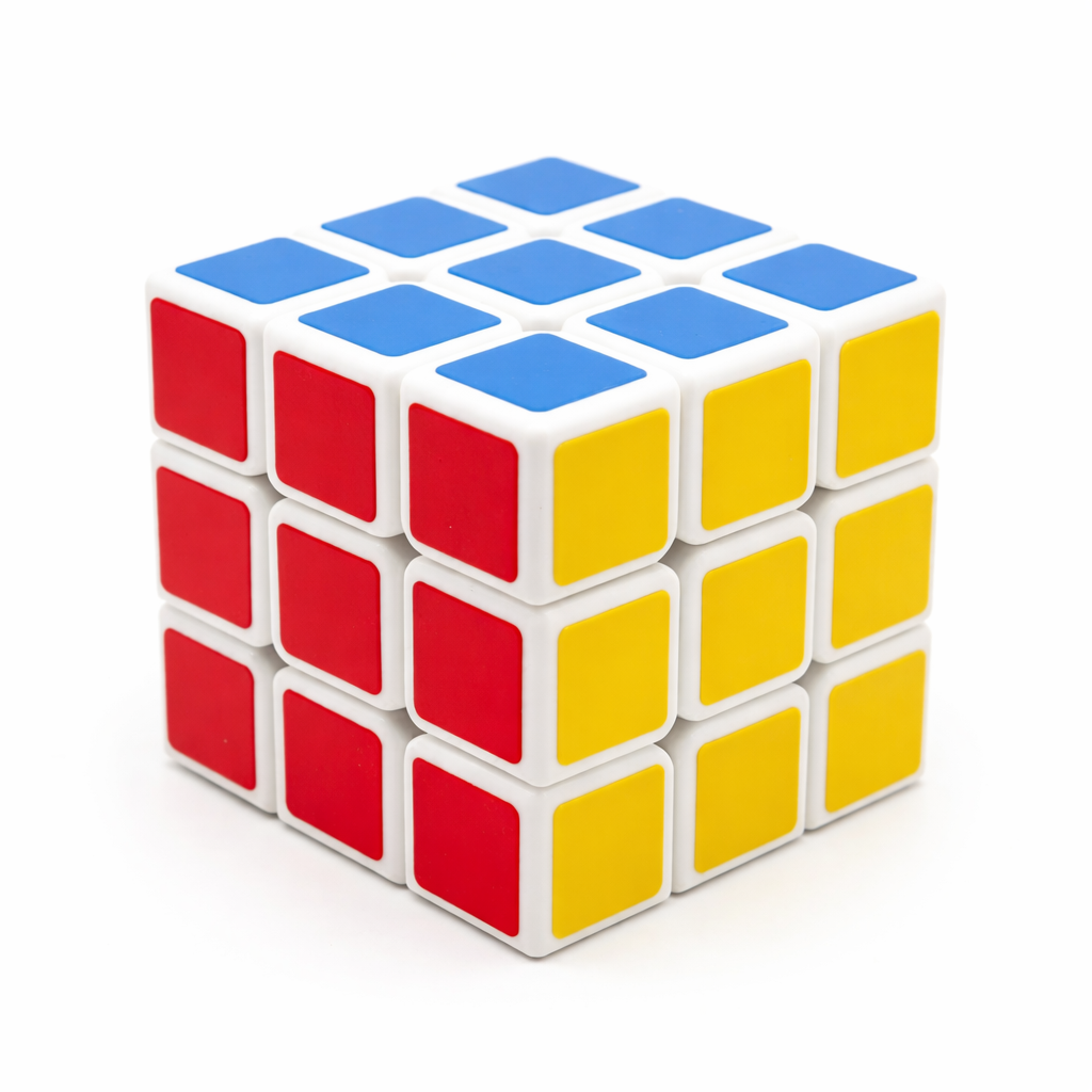 Toybharat Rubik's Cube Game Puzzle Toy (Multicolour) for Kids, Brainstorming Cube for Kids Above 6 Years, (Colour May Differ). Pack Of 2 .