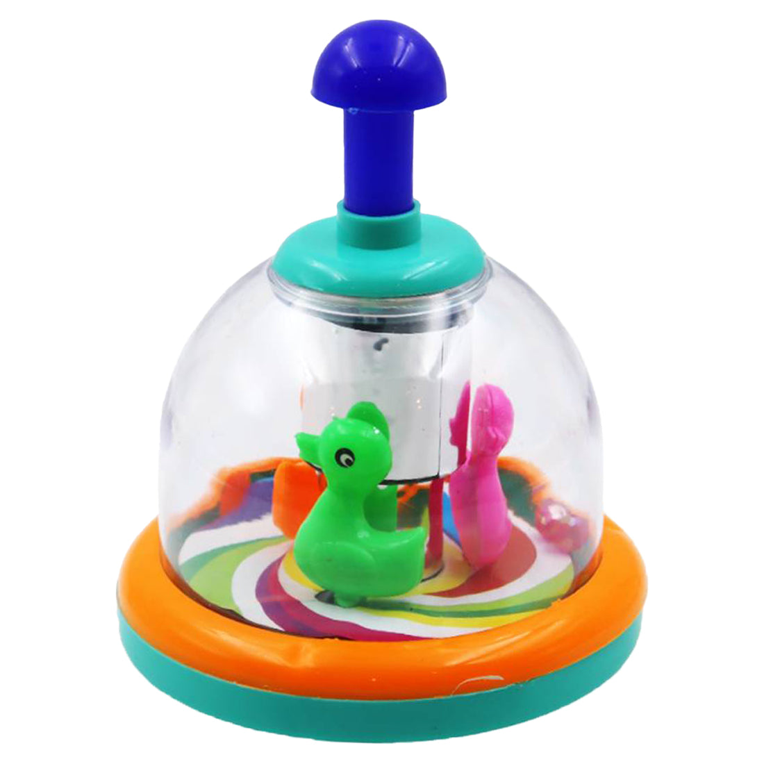 Toybharat Push N Spin Duck | Multicolour | Interactive Toys | Birthday Gift for Boy and Girl Baby