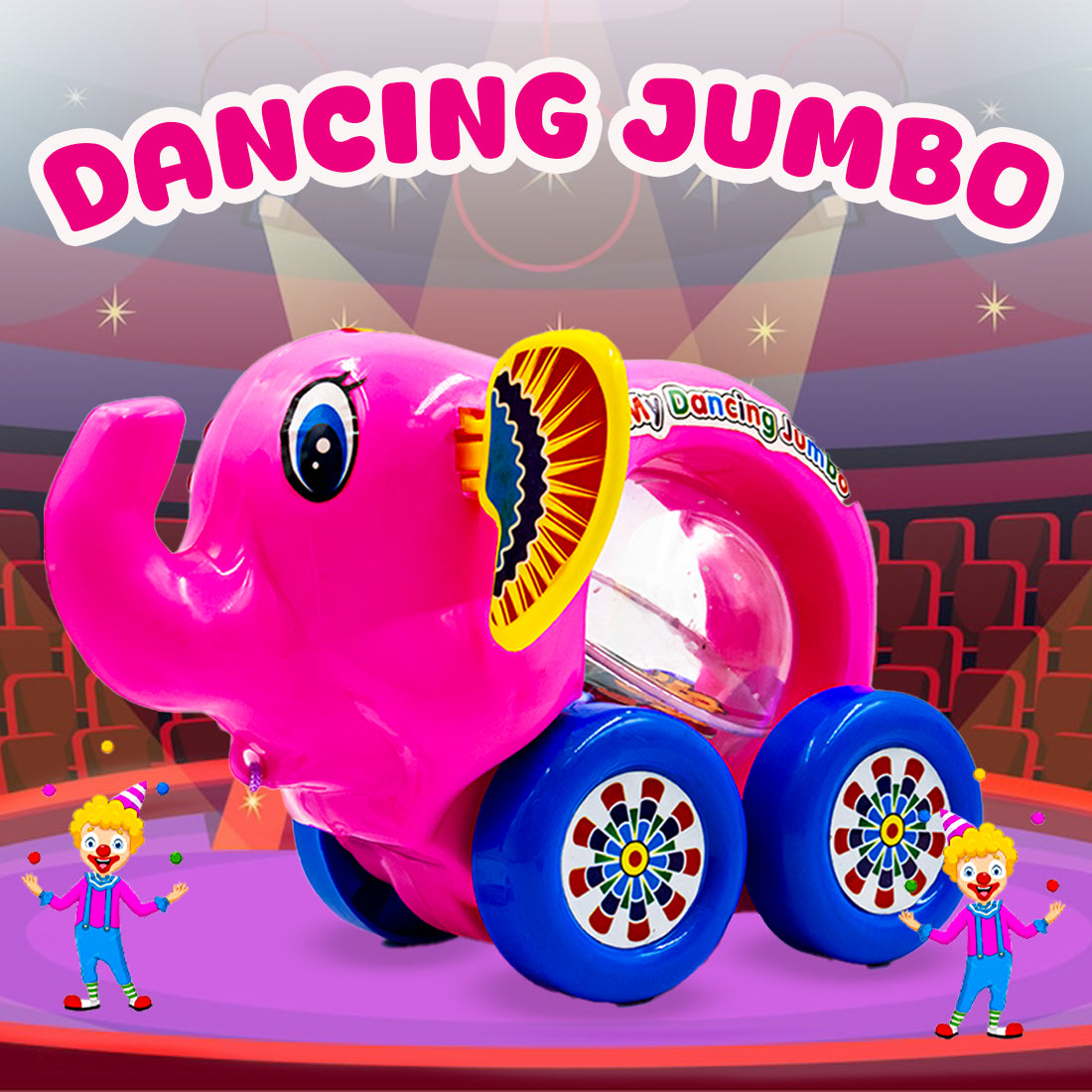 Toybharat Unisex Kids For My Dancing Jumbo |Multicolour | Travel Toys | Pull Along Toy