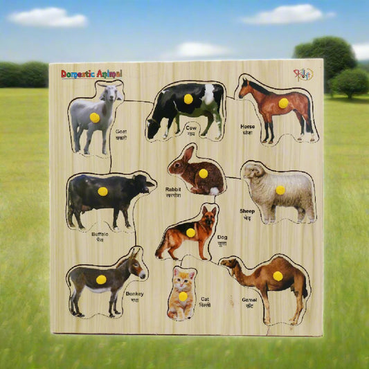 Domestic Animal Puzzle For Kids