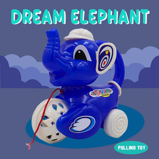 Toybharat Unisex Kids For Pulling Dream Elephant |Kids Toy | Travel Toys |Pull Along Toy