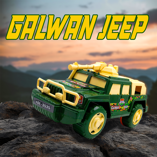 Toybharat Galwan Jeep |Multicolour |Friction Power Toys| Birthday Gift for Boy and Girl Baby