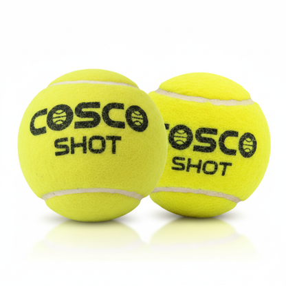 Toybharat Cosco Shot Cricket / Tennis Ball Set of 2 Pcs. | Green Color| Activity Toy | Birthday Gift for Boys and Girls | Game & Sports|