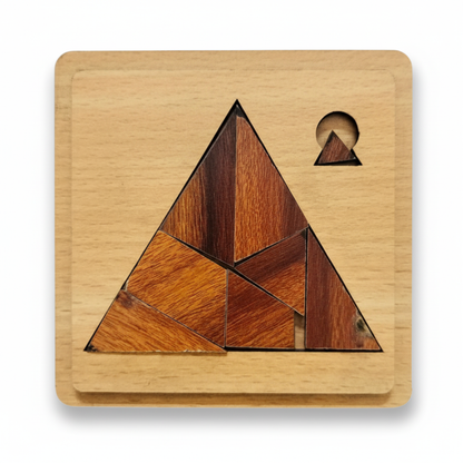 Toybharat Wooden triangle Shape Puzzle Game Board Game Puzzle Toy (Multicolour) for Adults Family Contemporary Manufacture And Unisex Kids (Colour May Differ)