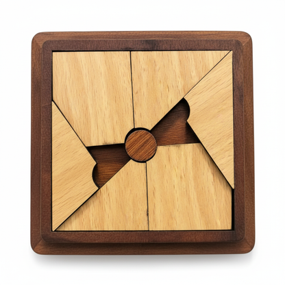 Toybharat Wooden Shape Puzzle Game Board Game Puzzle Toy (Multicolour) for Adults Family Contemporary Manufacture And Unisex Kids (Colour May Differ)