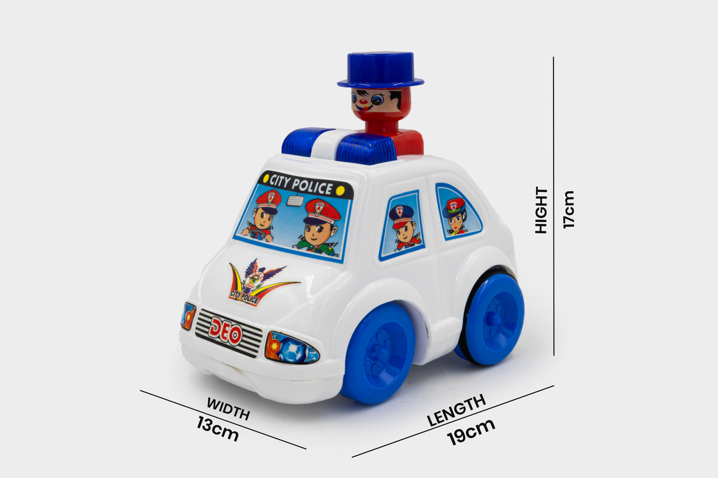 Toybharat Unisex Kids For Push N Go City Police  Car | Multicolor | Push N Go Toys | Interactive Toy | Kids Gift