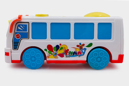 Toybharat Unisex Kids For Funny Bus | Multicolor | Friction Power Toys | Kids Gift