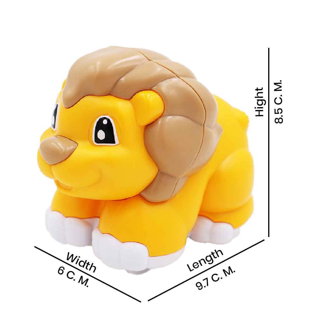 ToyBharat Cute Lion Friction Powered |Interactive Toys | Friction Powered Toys