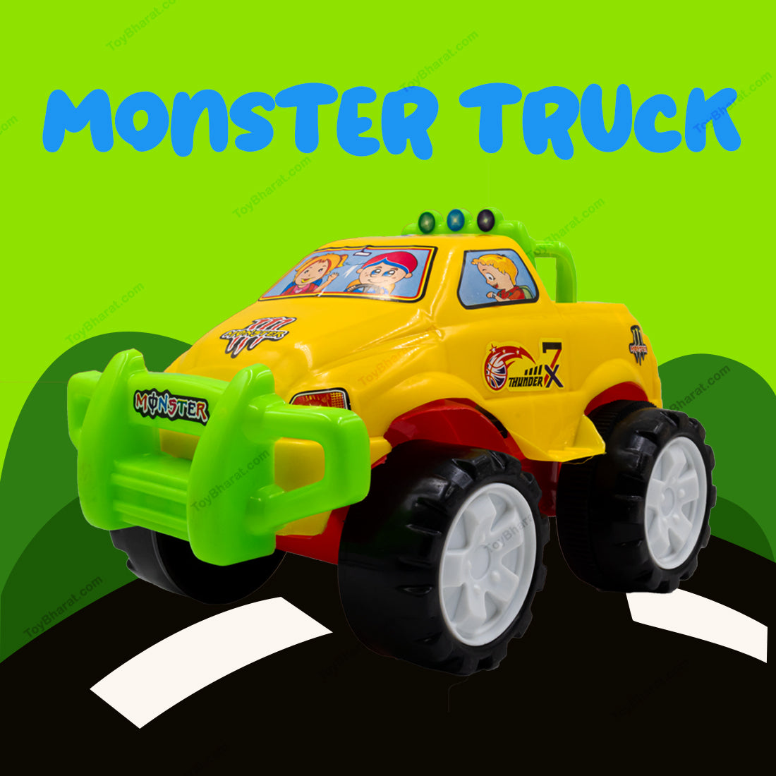 Toybharat Unisex Kids For Monster Truck |Multicolour |Friction Power Toys| Birthday Gift